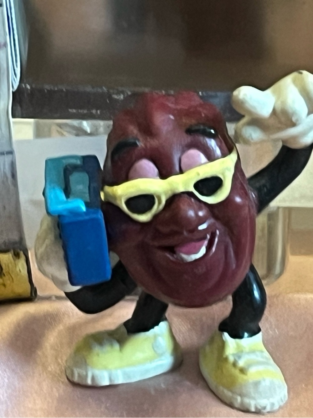 California Raisins 2 inch with boombox radio and sunglasses